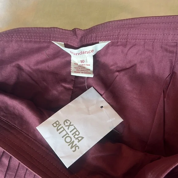 Sundance Deep Red A-Line Skirt - Picture 8 of 9